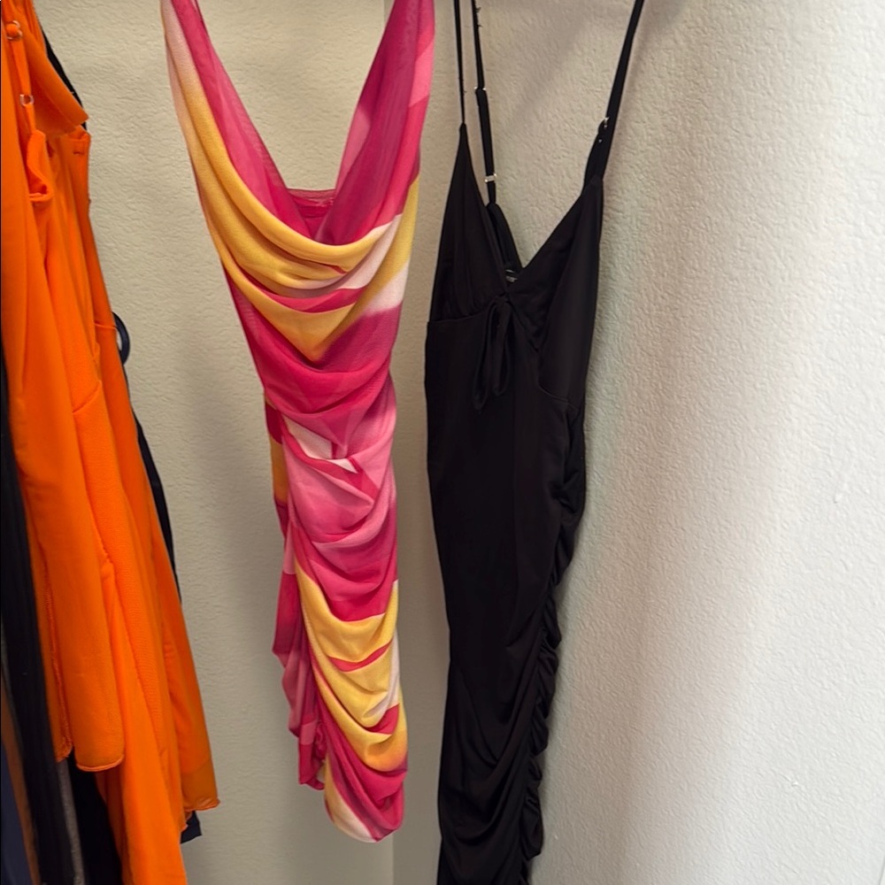 Multicolor Draped Dress